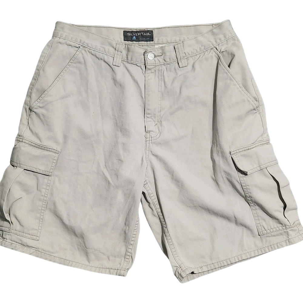Y2K Levi's SilverTab Cargo Shorts Mens Size 34 Beige Classic Retro